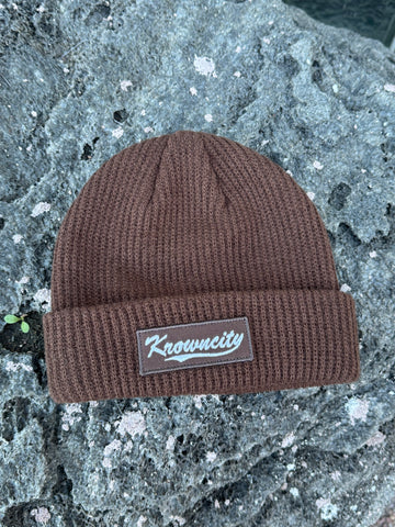 Dock Workers Knit Beanie in Brown