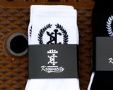 Krown City Crest Socks in Black & White